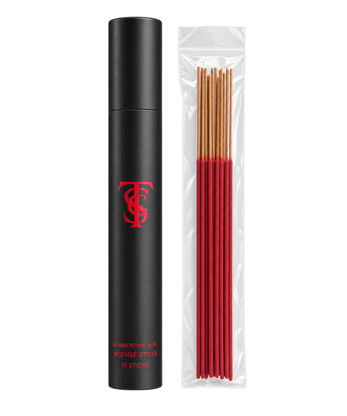 Summer Vibe incense tube and red incense sticks